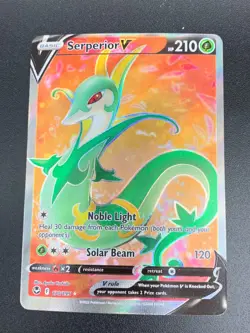 Serperior V 170/195 Full Art Ultra Rare Sword & Shield Silver Tempest Pokemon NM - Image 1