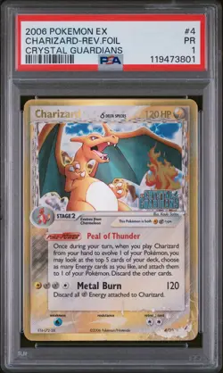 Pokemon Charizard 4/100 PSA 1 Crystal Guardians Delta Species Reverse Foil - Image 1