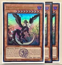 3x Dragonmaid Cehrmba 1st Edition Ultra Rare BLMM-EN048 Yu-Gi-Oh - Image 1