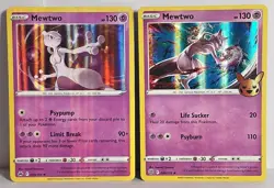 Mewtwo Full Holo Bleed Error 059/159 - 056/172 (Halloween) Crown Zenith Pokemon - Image 1
