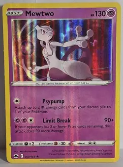 Mewtwo Full Holo Bleed Error 059/159 - 056/172 (Halloween) Crown Zenith Pokemon - Image 2