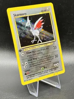 Skarmory (1st Edition) Holo Pokemon Neo Genesis Wotc Vintage Fart Swirl LP/NM - Image 1