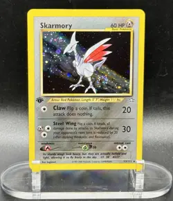 Skarmory (1st Edition) Holo Pokemon Neo Genesis Wotc Vintage Fart Swirl LP/NM - Image 2