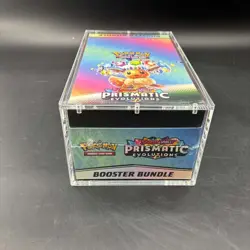 Pokemon TCG S&V Prismatic Evolutions Booster Bundle Display Case w/Acrylic Case - Image 1