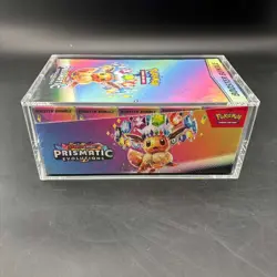 Pokemon TCG S&V Prismatic Evolutions Booster Bundle Display Case w/Acrylic Case - Image 2