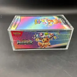 Pokemon TCG S&V Prismatic Evolutions Booster Bundle Display Case w/Acrylic Case - Image 4