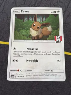 Pokemon TCG Bahasa Indonesia Language Eevee KFC Stamp Promo 186/SM-P - Image 1