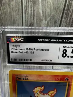 Ponyta Pokemon (1999) Portuguese Base Set - 60/102 Cgc 8.5 Nm/Mt+ - Image 2