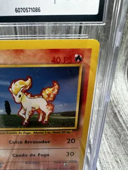 Ponyta Pokemon (1999) Portuguese Base Set - 60/102 Cgc 8.5 Nm/Mt+ - Image 3