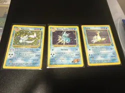Pokemon TCG Vintage 3 X holo Lot Misty’s Seadra LP - Vaporeon MP -Lapras LP - Image 1