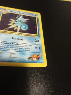 Pokemon TCG Vintage 3 X holo Lot Misty’s Seadra LP - Vaporeon MP -Lapras LP - Image 5