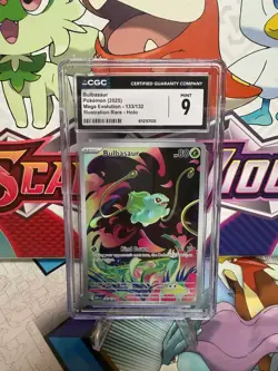 CGC 9 Bulbasaur 133/132 Illustration Rare - Mega Evolution - Pokemon -SHIPS FAST - Image 1