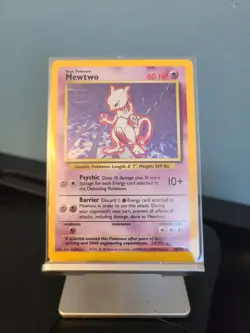Pokemon TCG Mewtwo 10/102 Base Set Holo Rare Unlimited 1999 NM - Image 1