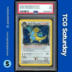 2000 POKEMON TEAM ROCKET #5/82 DARK DRAGONITE HOLO RARE PSA 7 - Image 1