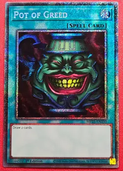 1x Yu-Gi-Oh! Pot Of Greed - MP25-EN050 - Starlight Rare - 1st Edition - NM - Image 1