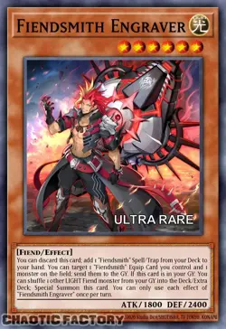YUGIOH RA04-EN049 Fiendsmith Engraver Ultra Rare 1st Edition NM - Image 1