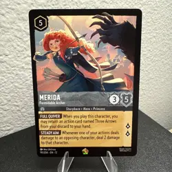 Disney Lorcana Wilds Unknown Merida- Formidable Archer Legendary 191/204 - Image 1