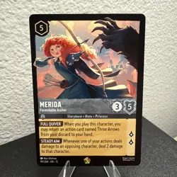Disney Lorcana Wilds Unknown Merida- Formidable Archer Legendary 191/204 - Image 2