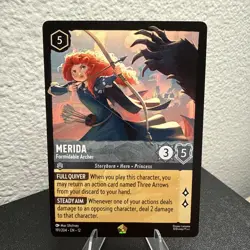 Disney Lorcana Wilds Unknown Merida- Formidable Archer Legendary 191/204 - Image 3
