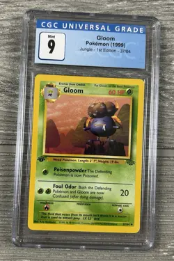 Pokemon Gloom 37/64 CGC 9 Mint 1st Edition Jungle 1999 WOTC Graded Card - Image 1