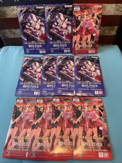 One Piece Cards TCG Heroines Edition & Azure Sea's Seven Booster Pack Lot of 11 - Image 2