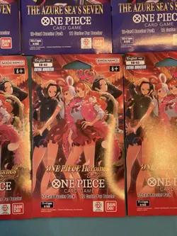 One Piece Cards TCG Heroines Edition & Azure Sea's Seven Booster Pack Lot of 11 - Image 3