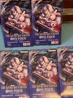 One Piece Cards TCG Heroines Edition & Azure Sea's Seven Booster Pack Lot of 11 - Image 4