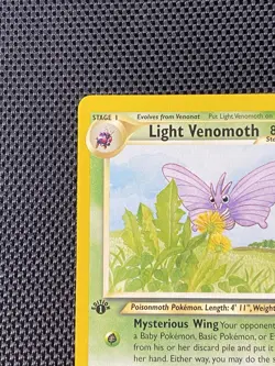 Pokemon Card - Light Venomoth Neo Destiny 53/105 Uncommon 1st Edition LP+ - Image 2