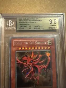 Yu-Gi-Oh Slifer the Sky Dragon Secret Rare Card GBI-001 BGS 9.5 Gem Mint - Image 2