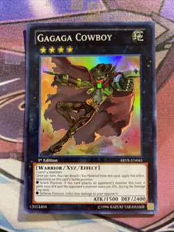 (DB) Gagaga Cowboy ABYR-EN041 - Super Rare 1st Ed - Yu-Gi-Oh! Card VLP - Image 1