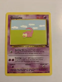 Slowpoke - 55/62 Fossil Set - Common Pokemon Card - Vintage WotC - NM/MINT - Image 1