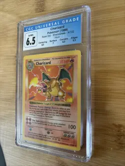 CGC 6.5 Charizard 1999 Base Set 4/102 Shadowless Holo Pokemon Card w/Subgrades - Image 3