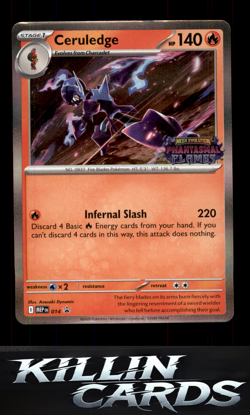 Ceruledge (Prerelease) 014 Pokemon Promo ME: Mega Evolution Promo Card NM - Image 1