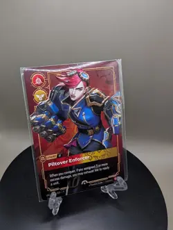 Vi Piltover Enforcer - Riftbound Regional Prize Wall Plated Metal Card SEALED - Image 2