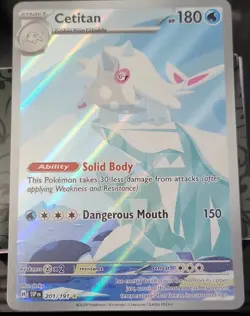 Cetitan 201/191 SV08 Surging Sparks Illustration Rare Mint Pokemon Card - Image 1