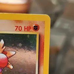 Pokemon TCG Hitmonchan Base Set 2 Holo Unlimited Rare Card 8/130 Swirl! - Image 4