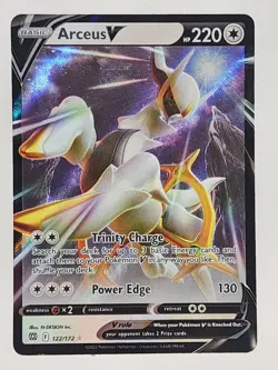 Arceus V 122/172 Ultra Rare Holo Foil Pokemon Card Brilliant Stars NM/LP - Image 2