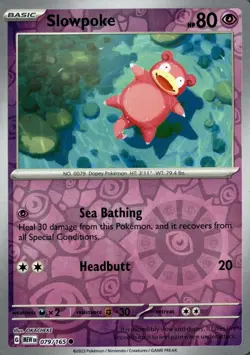 SV2a: Pokemon Card 151 #079/165 Slowpoke - Image 1