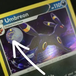 MOON WHOLE SWIRL 🌀💫 Umbreon SWSH129 Evolving Skies Promo Holo Pokemon Card - Image 1