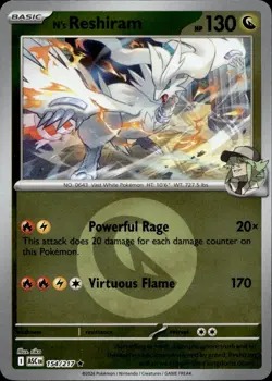 N's Reshiram (Energy Symbol Pattern) 154/217 Rare Ascended Heroes Pokemon NM - Image 1