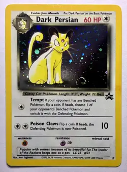 Dark Persian Black Star Promo 17 Holo Vintage Raw - Pokemon Card TCG - Image 1