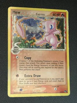 Pokemon Mew 3/17 POP Series 5 Holo Rare Delta Species English HP Corrected Back - Image 1