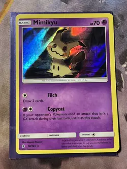 Mimikyu 58/145 Holo Holo Rare Guardians Rising Pokemon Lightly Played - Image 1