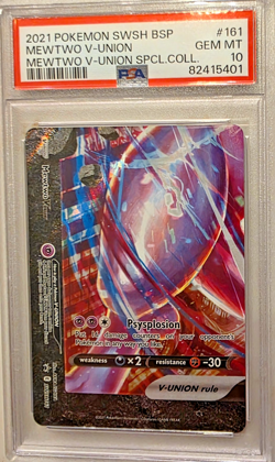 Pokemon Mewtwo V-Union Special Coll. Black Star Promo SWSH161 PSA 10 Gem Mint - Image 1