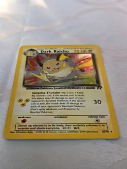 Pokemon TCG Vintage 1999-2000 Dark Raichu Team Rocket Secret Rare-Holo 83/82 LP - Image 4