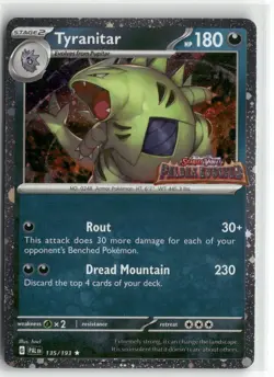 Tyranitar (Paldea Evolved Stamp) 135/193 Holo Pokemon NM - Image 1