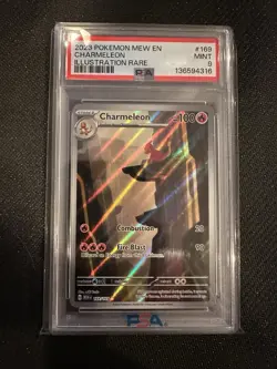 Pokemon TCG 2023 MEW PSA 9 Illustration Rare Charmander 168/165 Charmeleon - Image 3