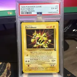1999 POKEMON GAME MOVIE MOVIE PROMO #2 ELECTABUZZ PSA 6 - Image 1