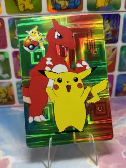 Pokemon Pikachu Vintage Pocket Monsters Vending HOLO Prism Sticker 1998 Bandai - Image 5