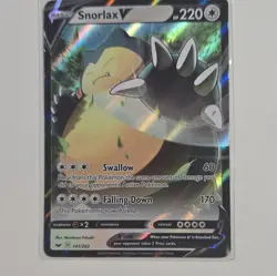 Pokemon TCG Snorlax V 141/202 Swsh01 Sword & Shield Ultra Rare Holo 220HP EN - Image 1